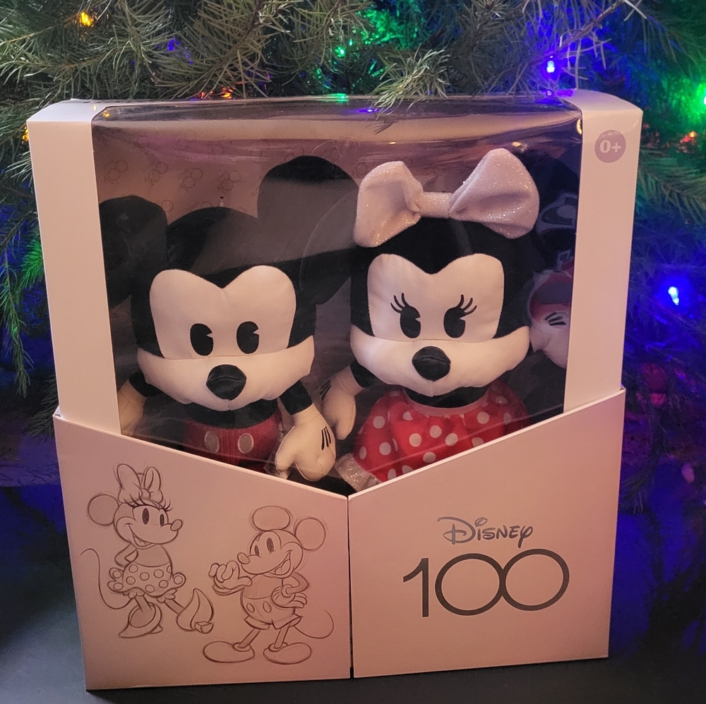 Disney Baby Mickey & Minnie Mouse 2 Piece Plush Character Gift Set. New in Box.